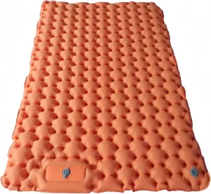 1-2 Person Inflatable Camping Mattress - Lightweight TPU Sleeping Pad for Tent, Moisture-Proof & Portable Ideal for Hiking, Backpacking & Outdoor Adventures (Orange)