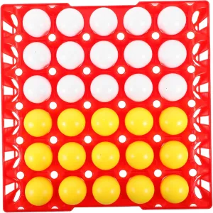 1 Set Five Row Game Chess for Interactive Parent Tabletop Game Board with Pong Balls for Fun Gatherings and Skill Development