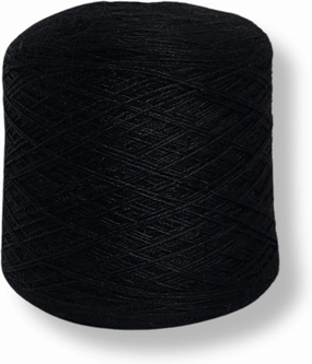 100% Baby Alpaca Yarn for Knitting & Crocheting - 1 Yarn Cone of Premium Yarn DK - Lightweight, Hypoallergenic & Thermal Peru Made - Ideal for Delicate Projects (Black - N050)