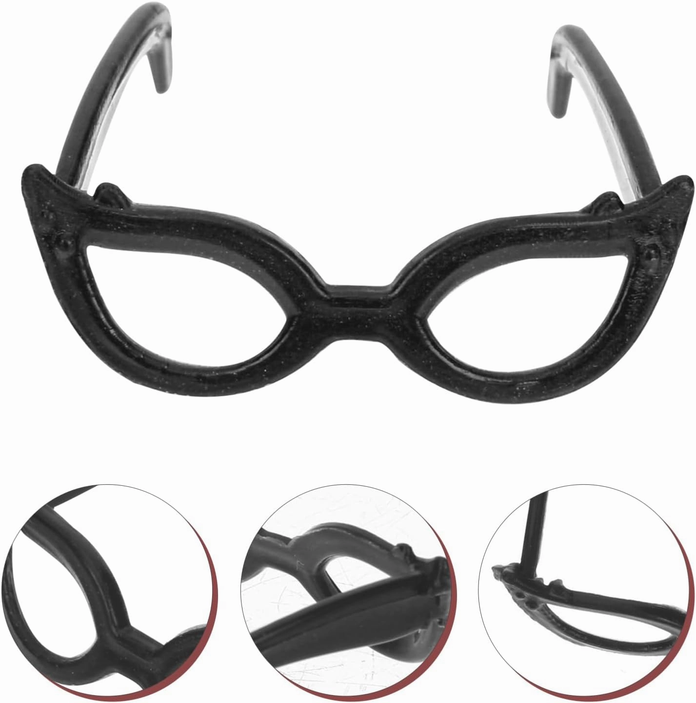 100pcs Doll Glasses Dollhouse Glasses Doll Costume Glasses Doll Sunglasses Doll Dress up Eyeglasses Dollhouse Eyeglasses Dolls Costume Eyeglasses Dog Miniature Little Doll Plastic
