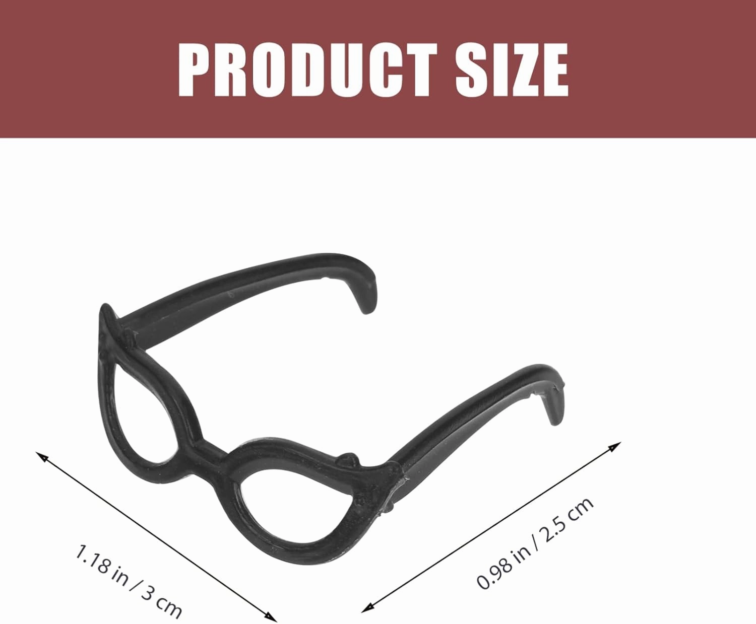 100pcs Doll Glasses Dollhouse Glasses Doll Costume Glasses Doll Sunglasses Doll Dress up Eyeglasses Dollhouse Eyeglasses Dolls Costume Eyeglasses Dog Miniature Little Doll Plastic