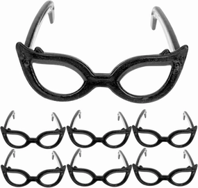 100pcs Doll Glasses Dollhouse Glasses Doll Costume Glasses Doll Sunglasses Doll Dress up Eyeglasses Dollhouse Eyeglasses Dolls Costume Eyeglasses Dog Miniature Little Doll Plastic