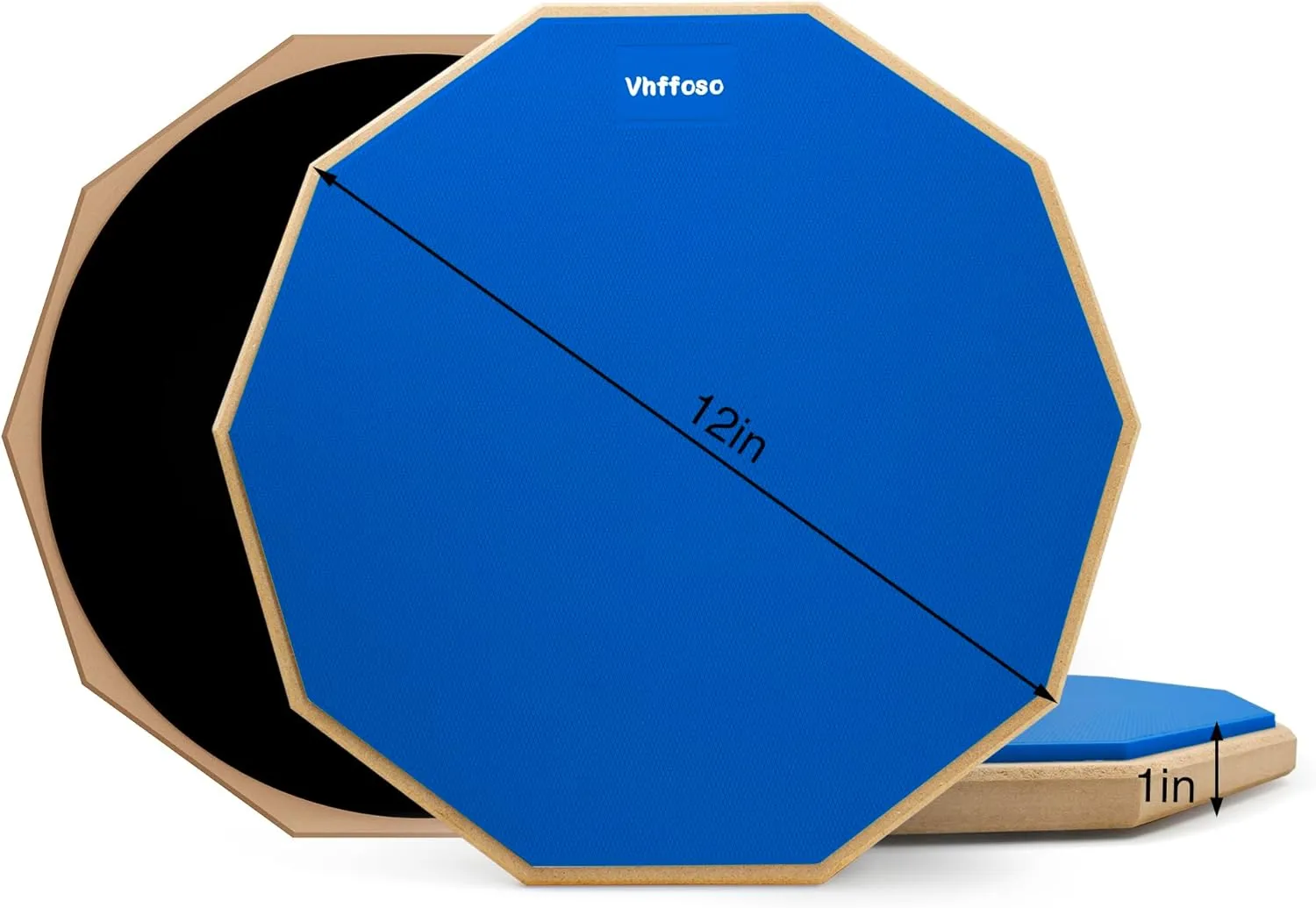 12 Inch Practice Drum Pad with Stand and Sticks, Beginner Snare Drum Pad with Drumsticks(2 pairs) and Carrying Bag, Double Sided Silent Drum Pad (Blue)