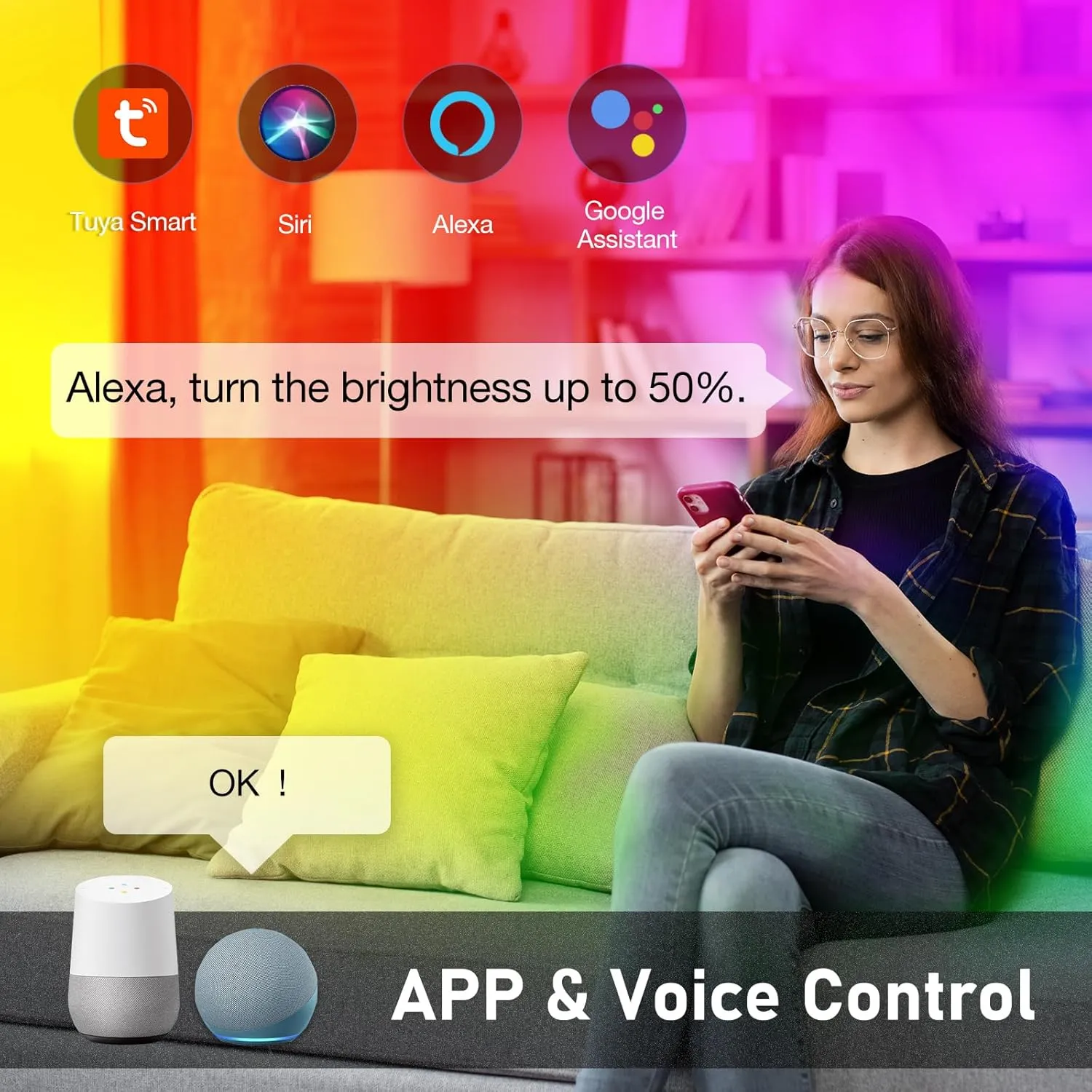 12 Pack Smart Recessed Lighting Black 6 Inch with RGB Flash Color Changing & 2700-6000K, 2.4GHz WiFi Bluetooth Quickly Link, Work with App/Alexa/Google Assistant/Siri, Include 1 Gateway
