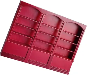 1pc Mini House Bookcase Model Furniture Decoration Random Color Sturdy Miniature Scene Accessory for Dollhouse Elegant Design Compact Storage