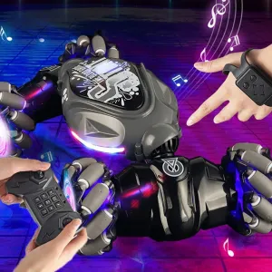 2023 Gesture Sensing RC Stunt Car with Light & Music -【New Version】 Remote Control Gesture Sensor Car, 360° Flips Rotating Off Road Vehicle, 2.4GHZ RC Stunt Car Toy for Boys Girls Gift (Black)