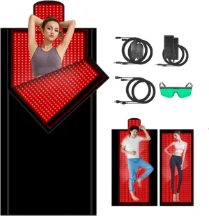 2025 New Large (L84''XW33''~55'') Red Light Blanket for Full Body with 2680 Pcs LED, Full Body Infrared Red Light Mat Devices, Adjustable Timer and Intensity Infrared Therapy Sleeping Bag