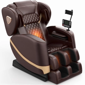 2025 Massage Chair Full Body, Zero Gravity Massage Chair with 10 Fix Rollers, Heating, Foot Massage, Auto Modes, Bluetooth Speaker, Touch Screen Controller