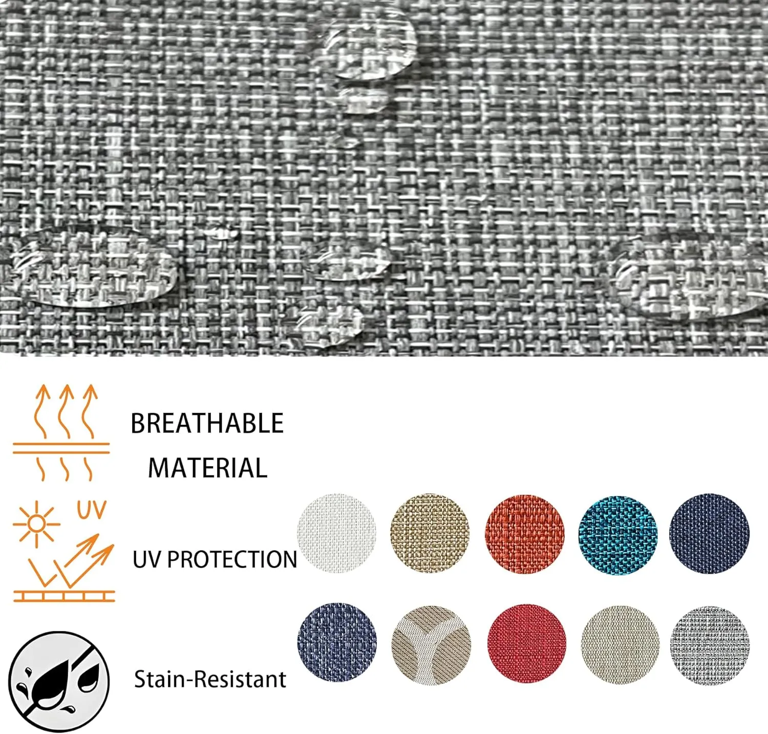24x24 inch Outdoor/Indoor Deep Seat Patio Cushions Set of 2 Resilient Foam Filling Water Repellent Stain-Resistant UV Resistant Weather Resistant Deep Seat Bottom Stone Gray