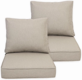 24x28 inch Outdoor/Indoor Deep Seat Cushions Set of 2 Deep Seat Bottom Resilient Foam Filling Water Repellent Stain-Resistant UV Resistant Weather Resistant Patio Furniture Putty