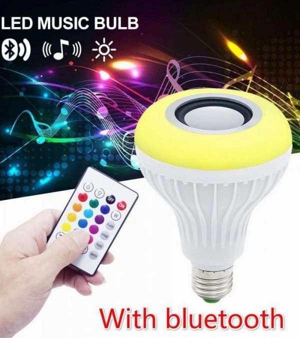 2-in-1 Smart LED Bulb   Bluetooth Speaker | RGB Light   Remote Control