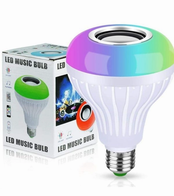 2-in-1 Smart LED Bulb   Bluetooth Speaker | RGB Light   Remote Control