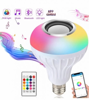 2-in-1 Smart LED Bulb   Bluetooth Speaker | RGB Light   Remote Control
