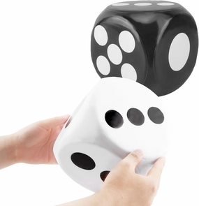 2 Pieces 6 Inches Large Foam Dice Set Giant Foam Dice Soft Dot Dice Toy for Family Educational Toys Parent Child Board Games Nights Casino Themed Party Decoration (Color Set 2)