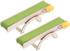 2Pcs Assembled Conveyor Belt Model Interactive for Electric DIY Science Kit for Preschool Education Break Resistant Materials