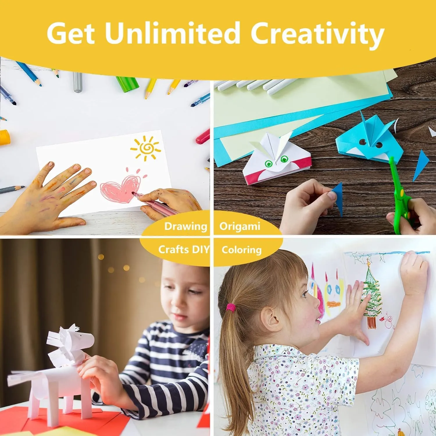 300 Sheets Art Paper for Kids 9" x 12" Craft Drawing Paper for Kids, Doodles and Sketching