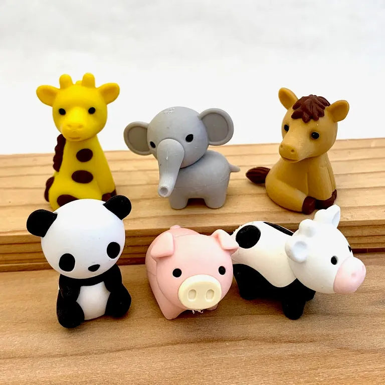 38032 IWAKO ZOO ANIMAL ERASERS-60