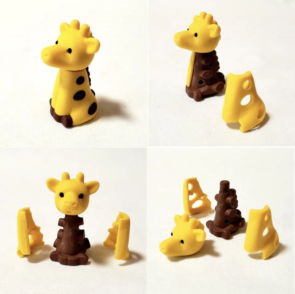 38032 IWAKO ZOO ANIMAL ERASERS-60