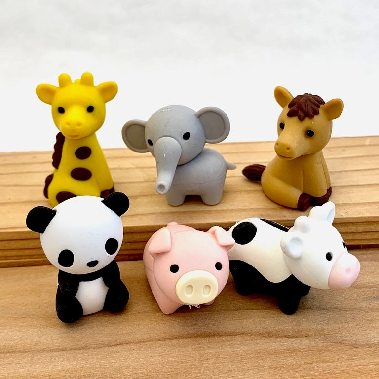 38032 IWAKO ZOO ANIMAL ERASERS-60