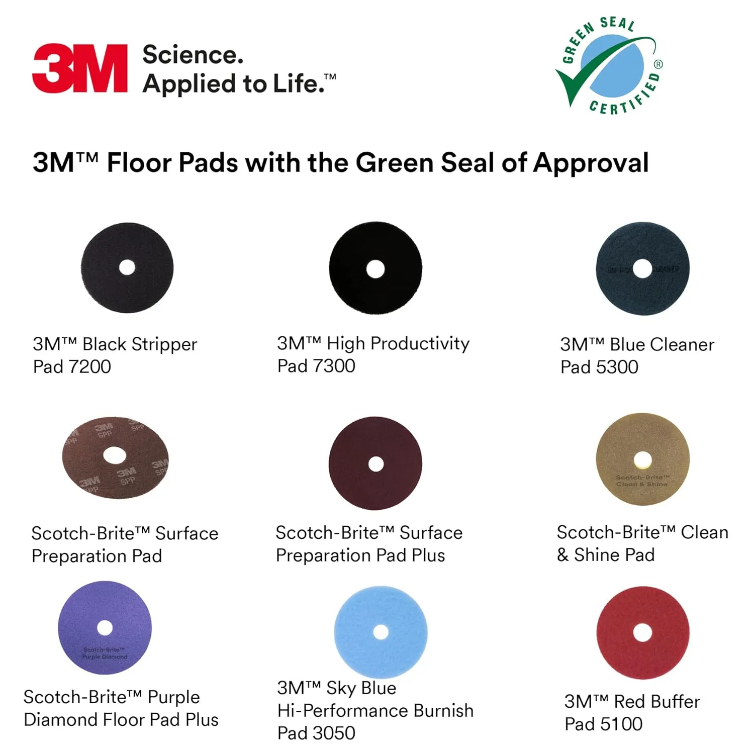 3M TopLine Autoscrubber Pad 5000, 13 in