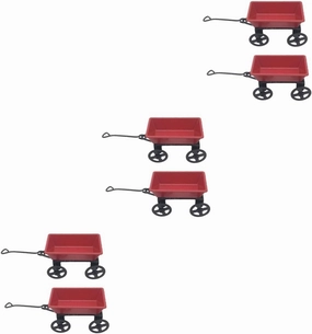 3sets Scale Tabletop Pull Cart Ornament for Doll Houses DIY Projects and Photo Props Material 2pcs*3