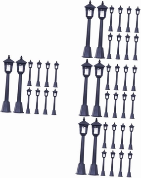 40pcs Miniature Street Lamp Models Dollhouse Decoration Ornaments for Mini Realistic Mini House Decor Safe and Material Warm Lighting Accents