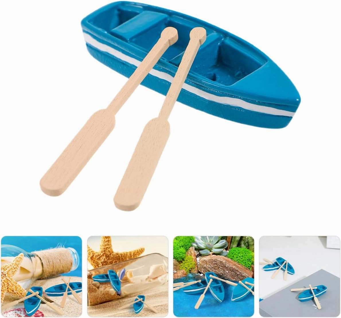 40sets Miniature Boat Figurines and Models for Beach Decor Compact for Dollhouse and Home Landscape Crafting