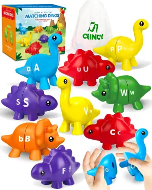 52PCS Dinosaurs Alphabet Learning Toy for Kids 2-4, Montessori ABC Matching Letters Dino Toys Gifts for Toddlers 3-5, Educational Fine Motor Preschool Learning Toys for 2 3 4 Year Old Boys Girls