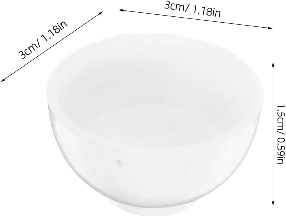 54 Pcs Miniature Food and Play Dolls Bowl Mini Miniature White Plastic Bowls for Dollhouse Accessories Mini House Dish Decor Tablewar, 1.18 X 1.18 X 1.77 Inch