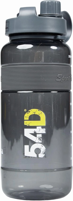 54D SPORTS WATER BOTTLE, Half Gallon Water Bottle with Time Marker, Motivational Water Bottle with Straw, for Fitness and Outdoor Activities