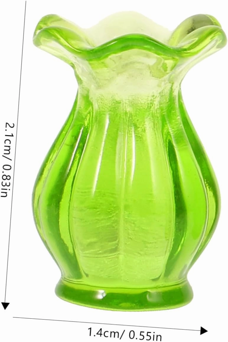 5sets Miniature Vase Elegant Decor for Dollhouse Home for Desks Windowsills Bookshelves Cabinets Fine Craftsmanship Stable Material 4pcs*5