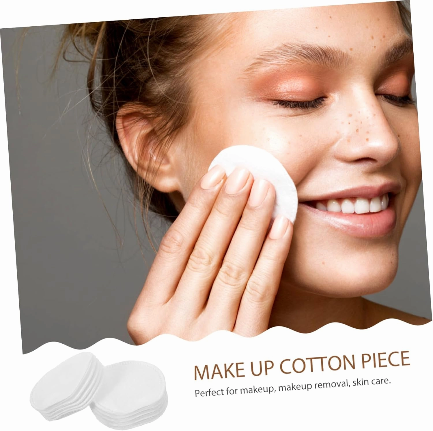 600 Pcs Facial Cotton Pads Makeup Cotton, 200Pcsx3pcs, Whitex3pcs