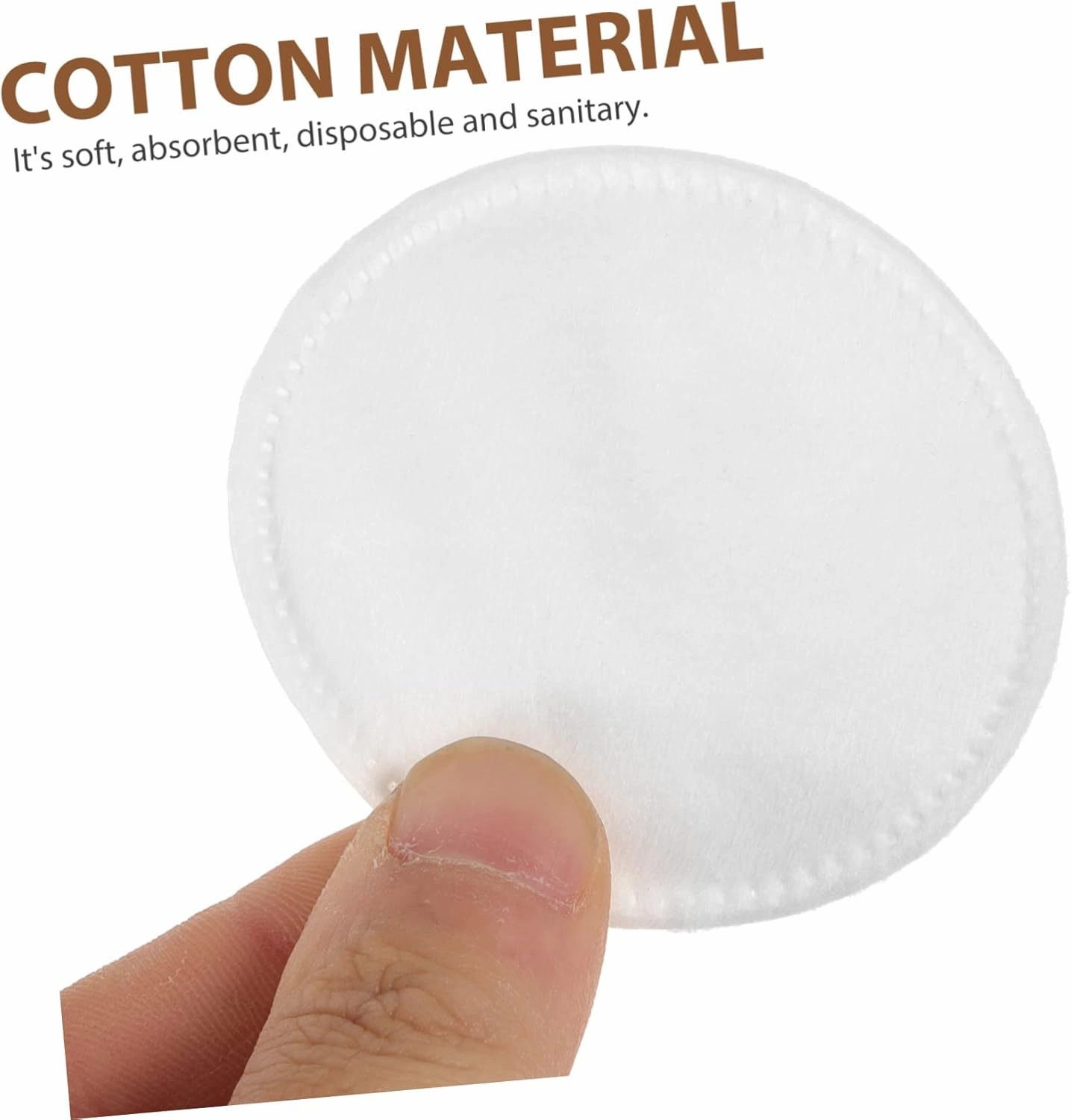 600 Pcs Facial Cotton Pads Makeup Cotton, 200Pcsx3pcs, Whitex3pcs