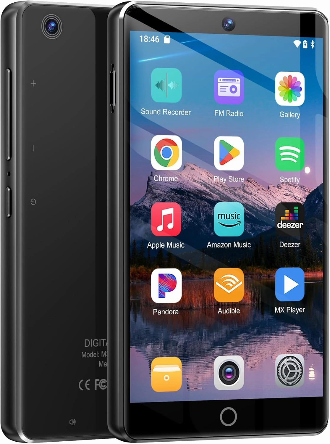 80GB MP3 Player with Bluetooth WiFi, Spotify MP3 MP4 Player with Camera and Speaker, Android 13 OS MP3 Music Players with Spotify Kids, Audible, Amazon Music, Play Store
