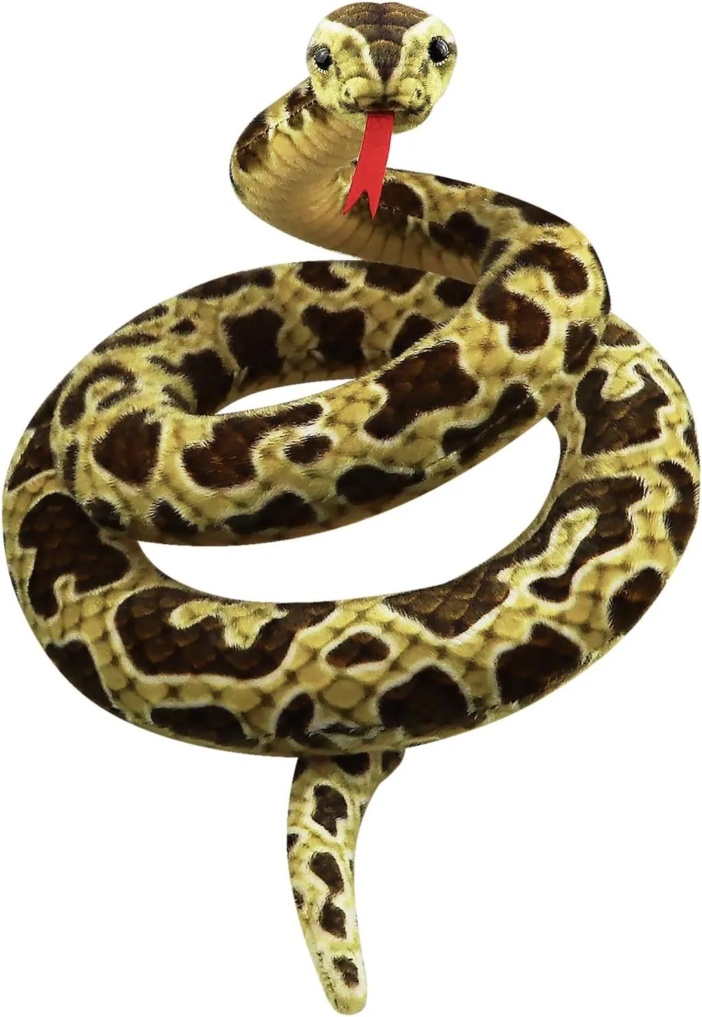 80" Snake Stuffed Animal Plush, Realistic Curling Giant Snake Plush Toys for Kids Zoologist Halloween Costume, Lifelike Boa Constrictor Stuff Snake Soft Plushies Toy Gifts for Kids Birthday