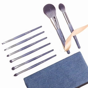 8 piece makeup brush set super soft full set of brush portable eye shadow brush