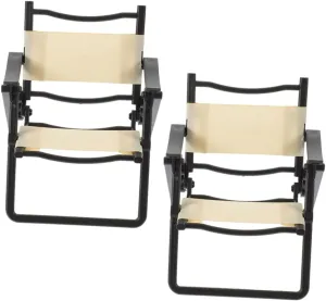 8pcs Miniature Folding Beach Chair Dollhouse Furniture for Creative Play Compact Design for Mini Dollhouse Decor Fits Any Theme Sophisticated Touch