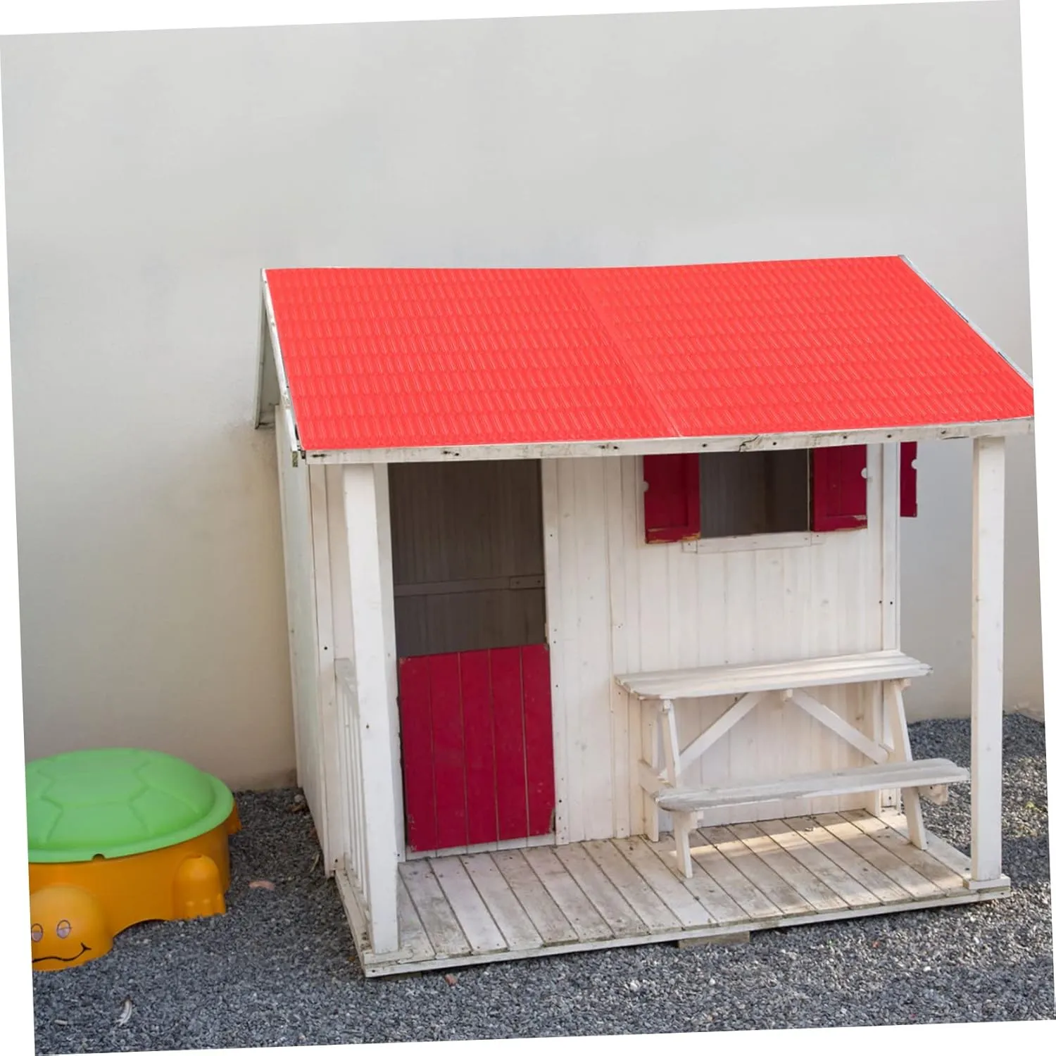 9pcs Simulation Red Tile Model for Roof Tile Decor Elegant Miniature Landscaping Ornament for Sand Table and Dollhouse Compact Design Smooth Edges