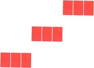 9pcs Simulation Red Tile Model for Roof Tile Decor Elegant Miniature Landscaping Ornament for Sand Table and Dollhouse Compact Design Smooth Edges