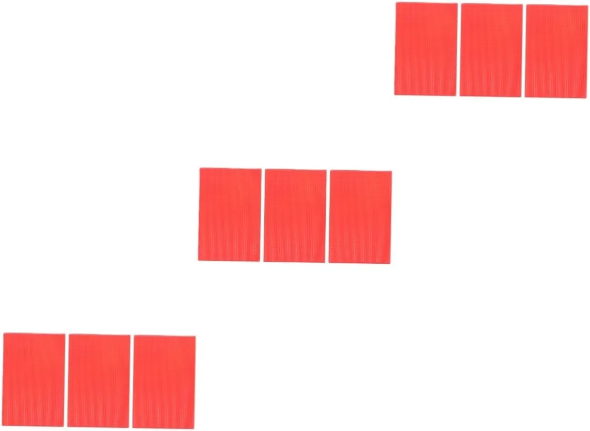 9pcs Simulation Red Tile Model for Roof Tile Decor Elegant Miniature Landscaping Ornament for Sand Table and Dollhouse Compact Design Smooth Edges