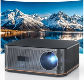 [1500 ANSI/Auto Focus] 4K Home Theater Projector with WiFi 6 and Bluetooth 5.2, HAPPRUN 300'' Movie Projector for Indoor/Outdoor, Smart Proyector Compatible with Phone/TV Stick/PC/PS5