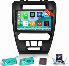 [2 64G] Car Radio for Ford Fusion Mondeo Mustang 2009-2012 - 10.1 inch Android 13 HD Touchscreen Stereo - Wireless Carplay & Android Auto, EQ Audio, Wi-Fi, GPS, Mirror Link, SWC   AHD Backup Camera
