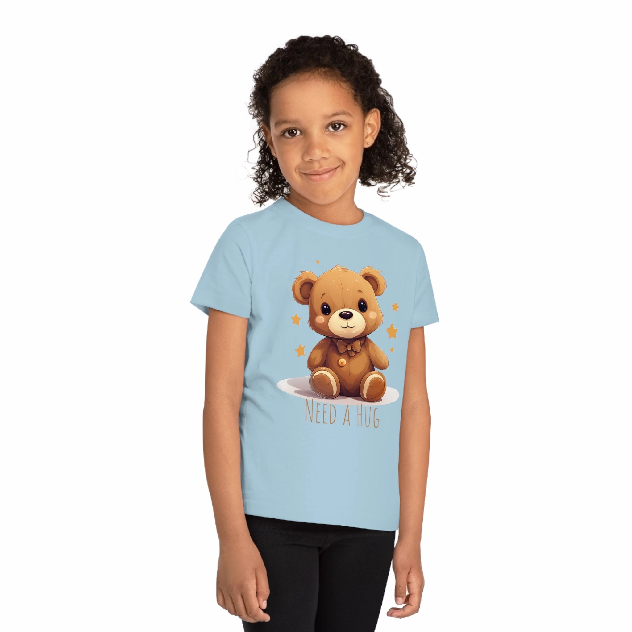 "Need a Hug?" Cute Teddy Eco-friendly Kids Tee