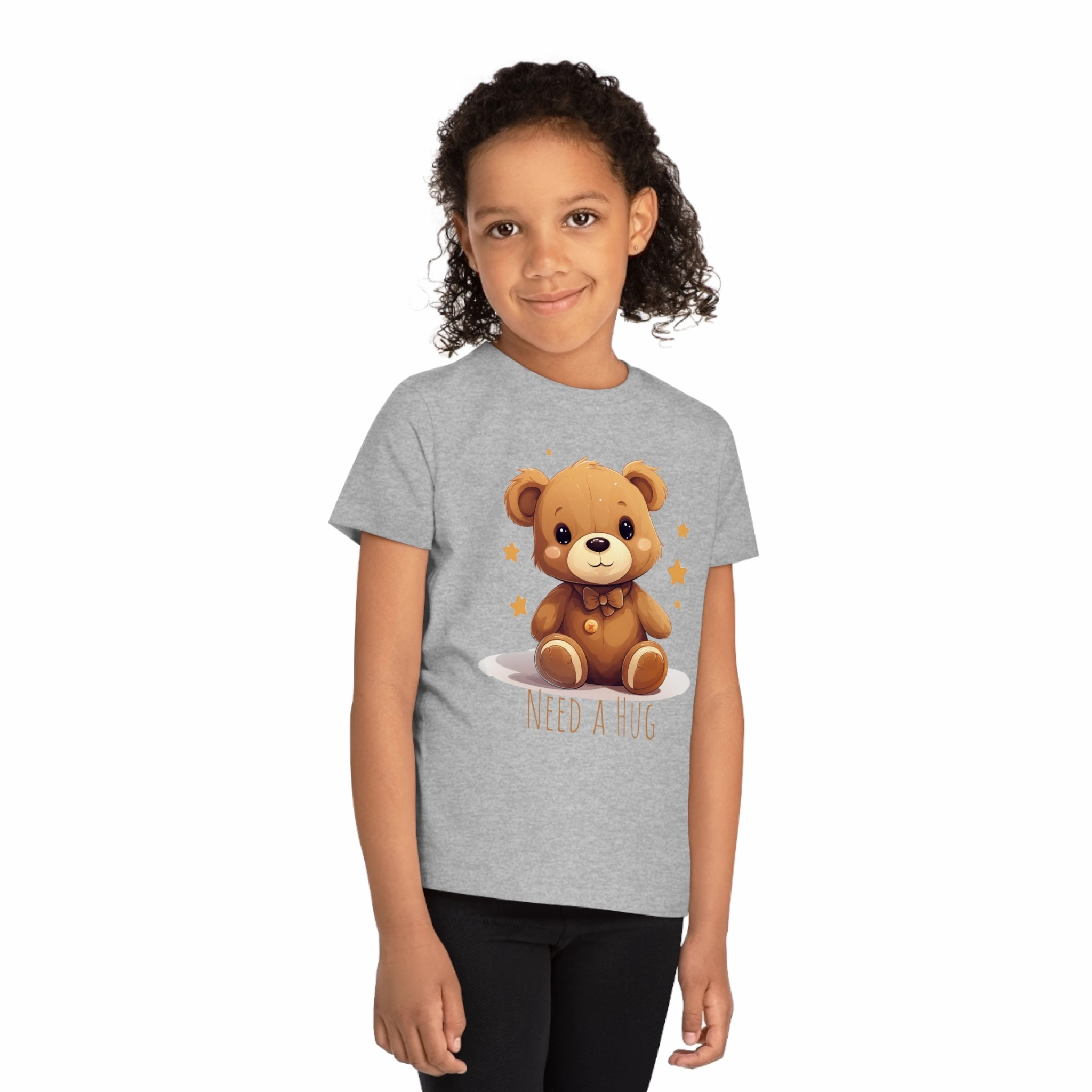 "Need a Hug?" Cute Teddy Eco-friendly Kids Tee
