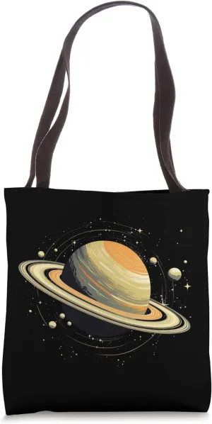 A Drawing of Saturn's Rings and Mystique Tote Bag