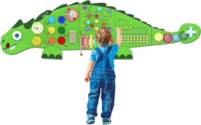 Activity Wall Panels Toys for Toddlers: Sensory Wall Toys Dinosaur Busy Board - Montessori Learning Activity Center Children's Daycare Nursery Playroom Essentials