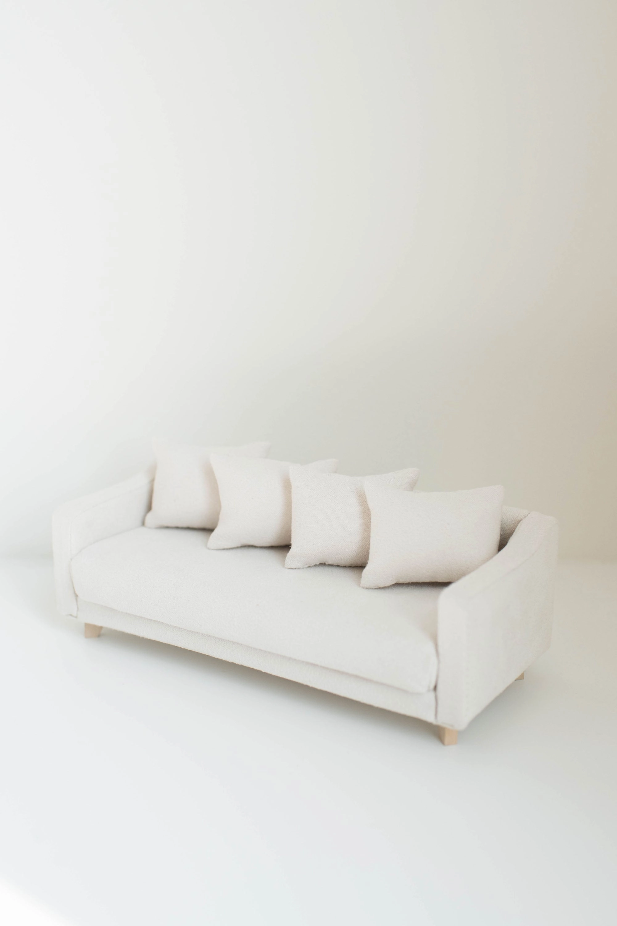 Adelaide Scoop Arm Sofa | Pearl White