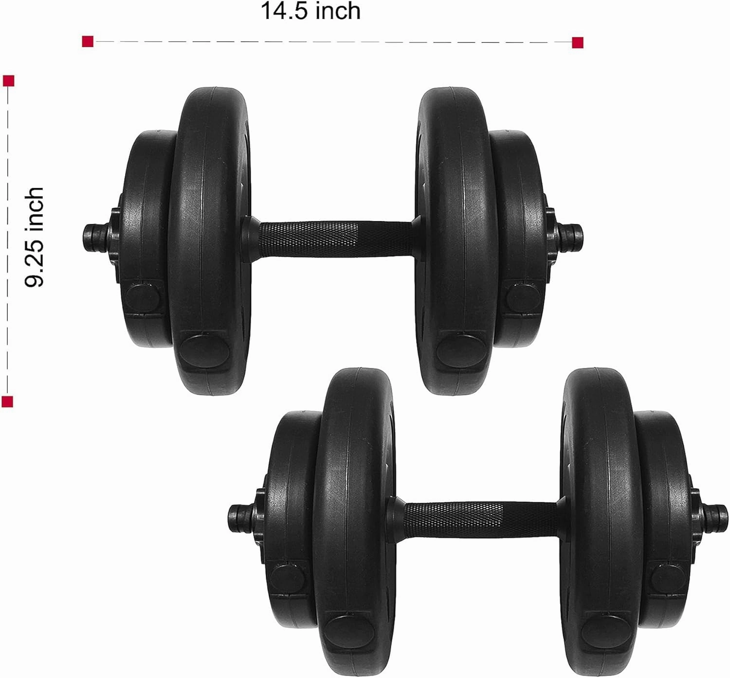 Adjustable Dumbbell Set, 40lbs Free Weights Set for Exercise and Fitness