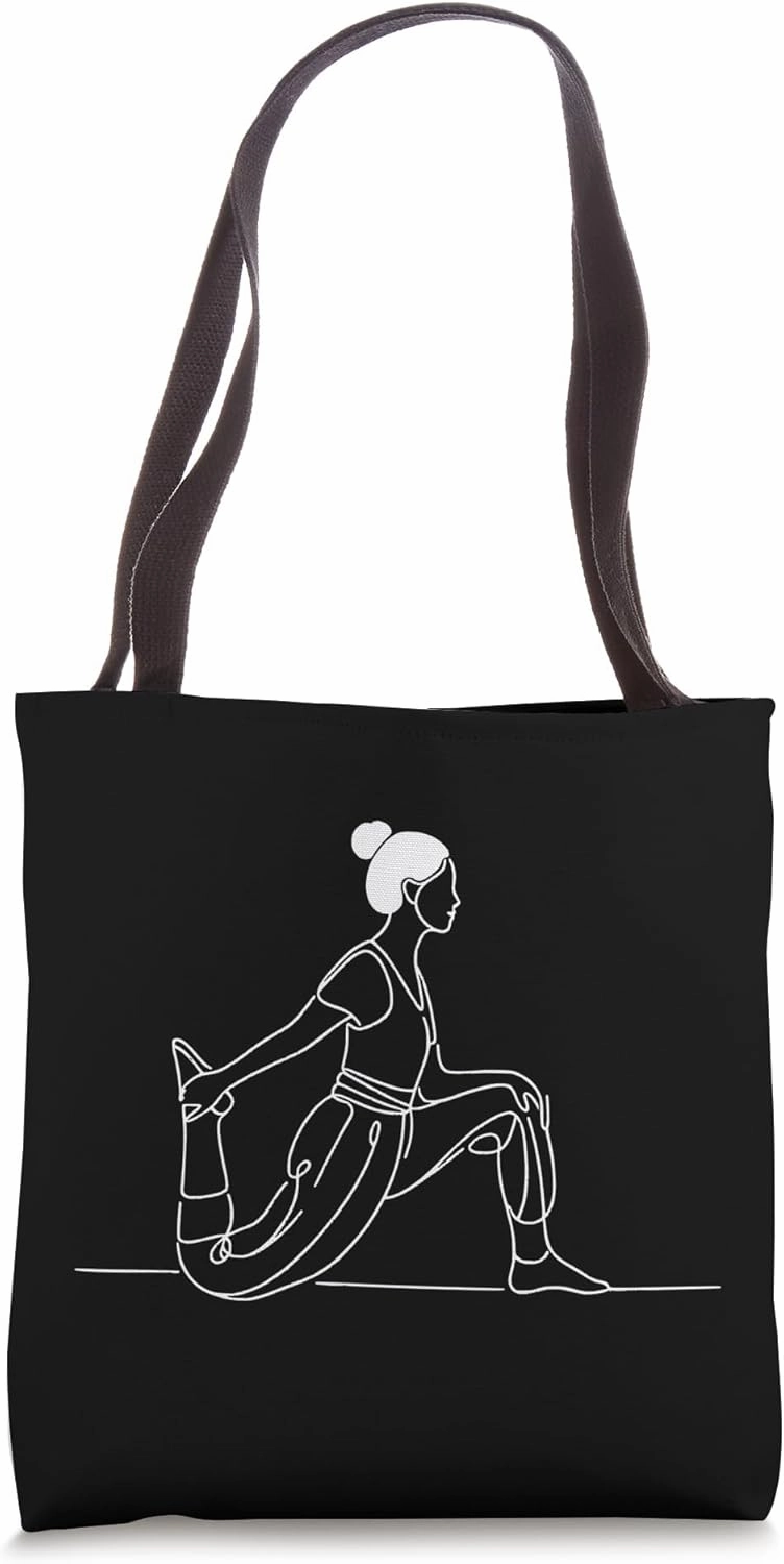 Aerobics With Line Art Drawing Aerobic Participant Tote Bag