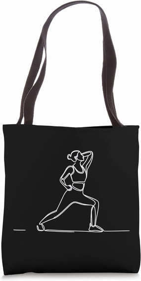 Aerobics With Line Art Drawing Aerobic Participant Tote Bag